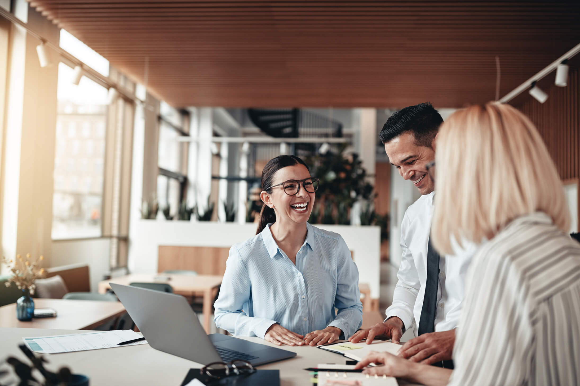 Team members in a meeting